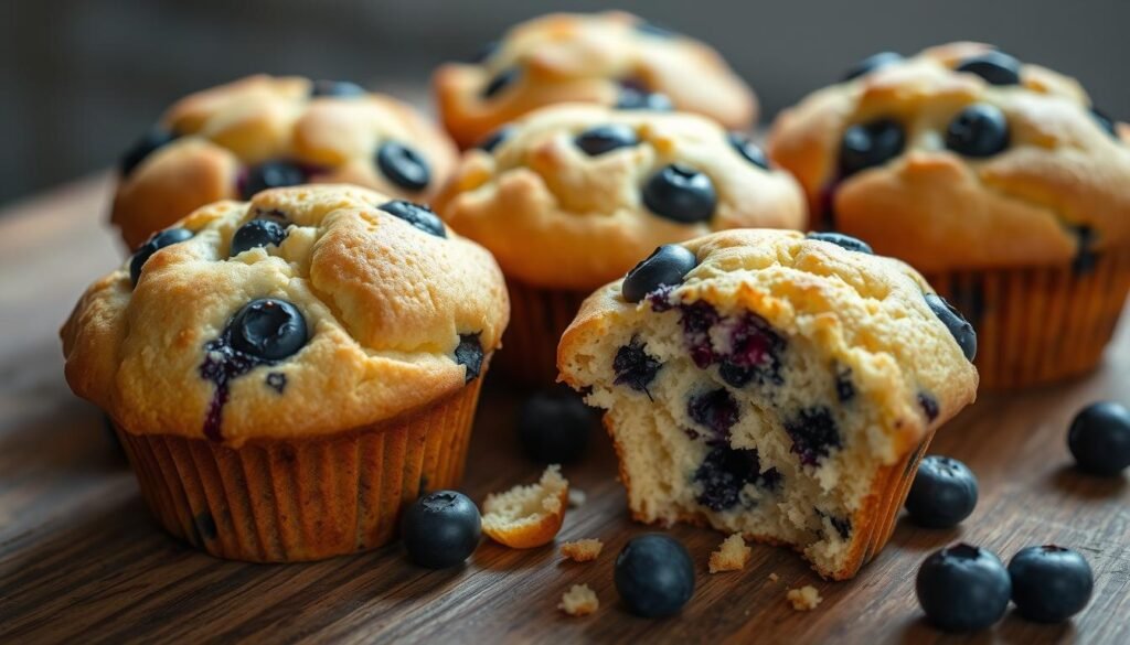 Sourdough discard blueberry muffins