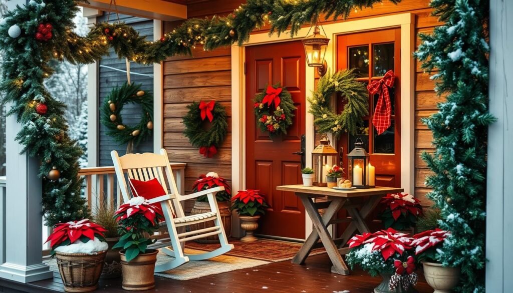 farmhouse christmas porch ideas