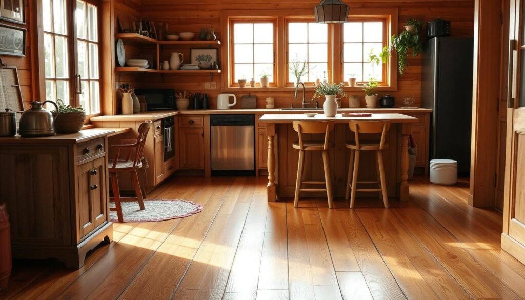 farmhouse-style wood floors