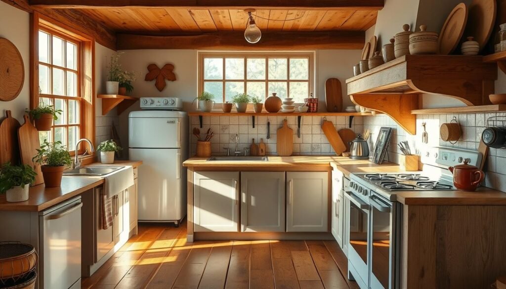 farmhouse wood kitchen flooring