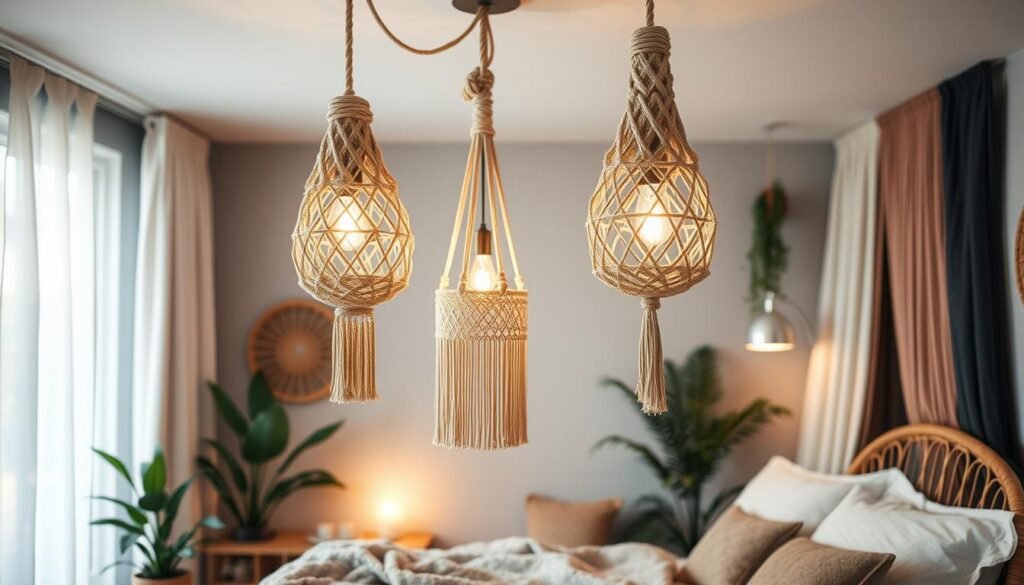 macrame light fixtures