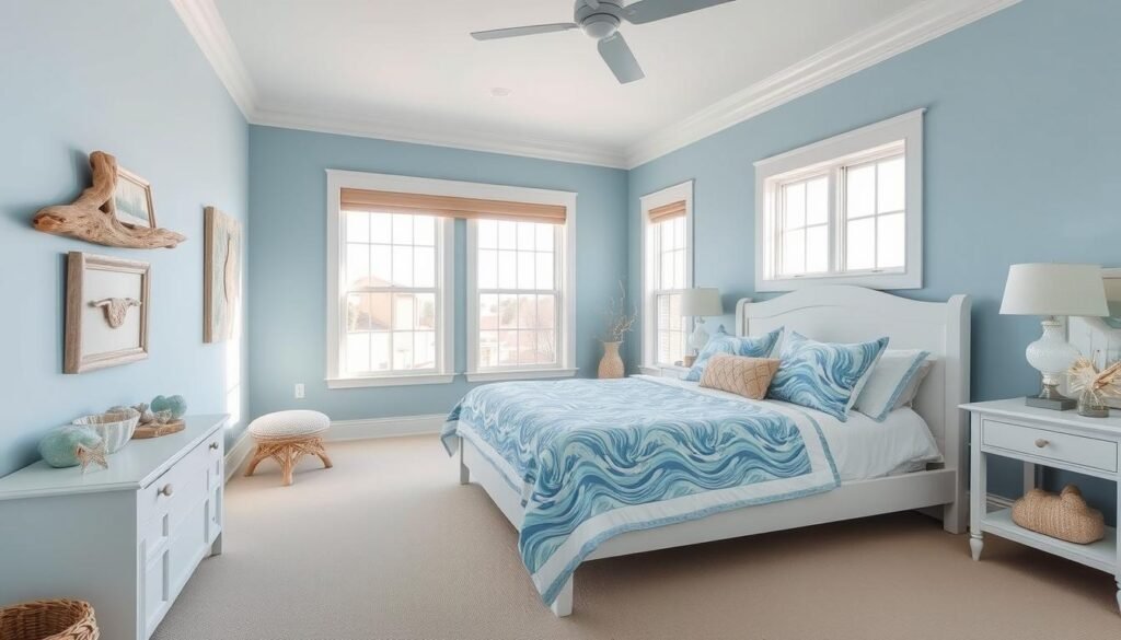 ocean theme blue bedroom ideas