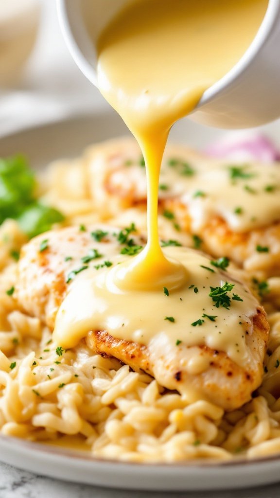 Creamy Garlic Parmesan Chicken with sauce