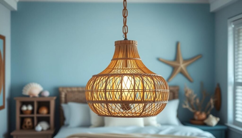 woven pendant light