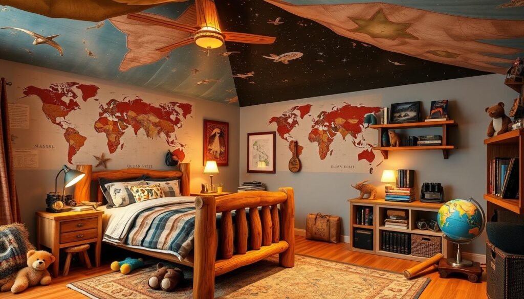 adventure-themed bedroom