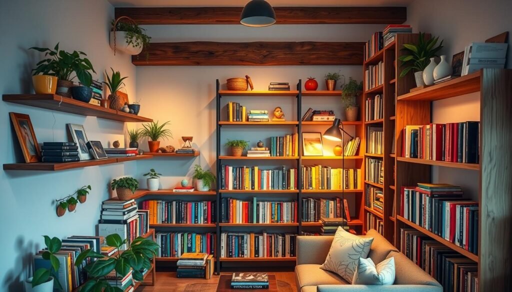 diy library shelves