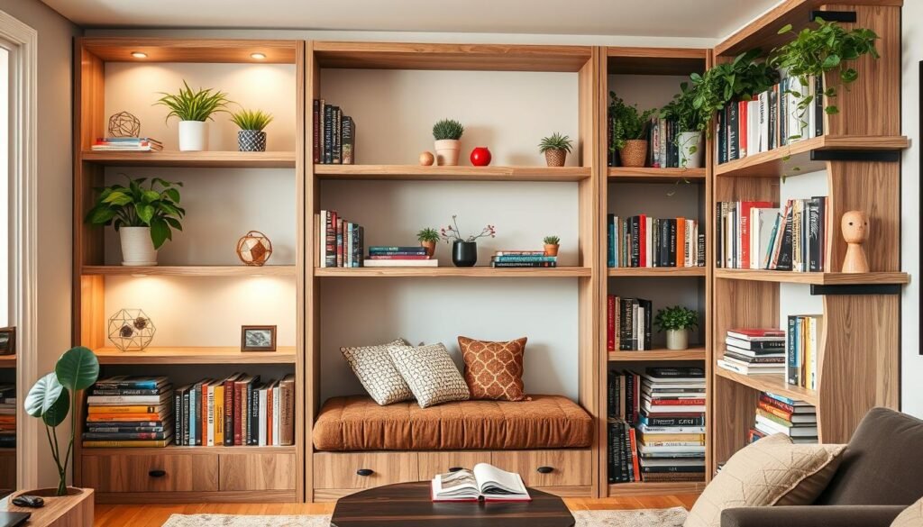 diy library shelves