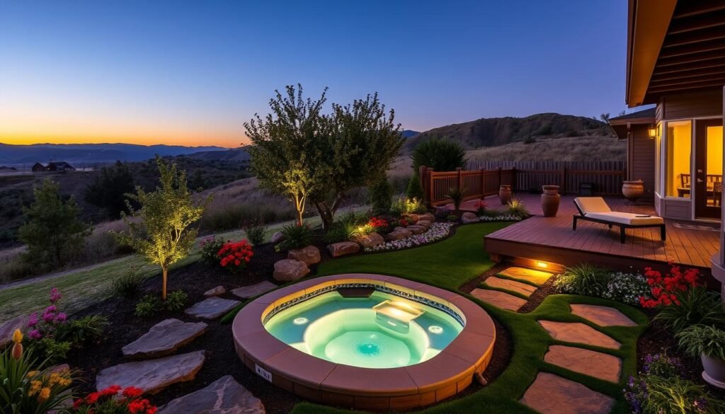 hot tub setup