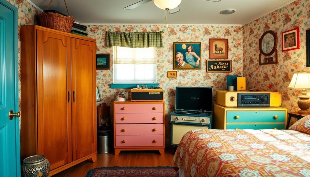 nostalgic bedroom storage