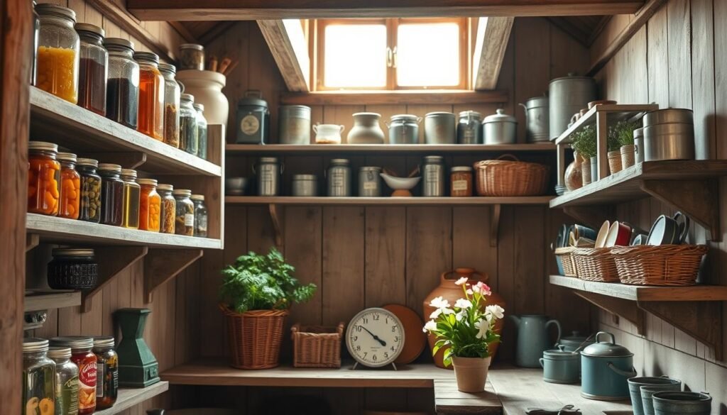 vintage farmhouse pantry decor